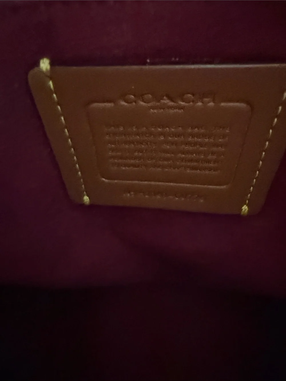 Coach Brown Signature Tote with Wine Leather Trim and Floral Wallet